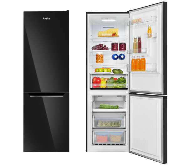 Lodówka Amica FK3506D.2F (E) No Frost 185,5cm Czarna 322L - 1352780 - zdjęcie